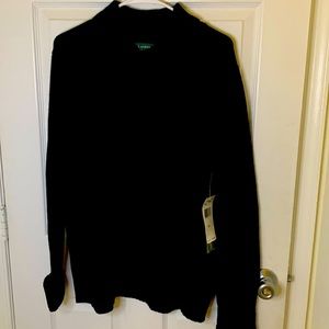 Ralph Lauren- women’s black wool blend sweater- size 1x. New with tags